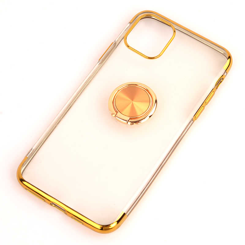 iPhone Uyumlu 11 Pro Max Kılıf Tuhatu Gess Silikon-Gold