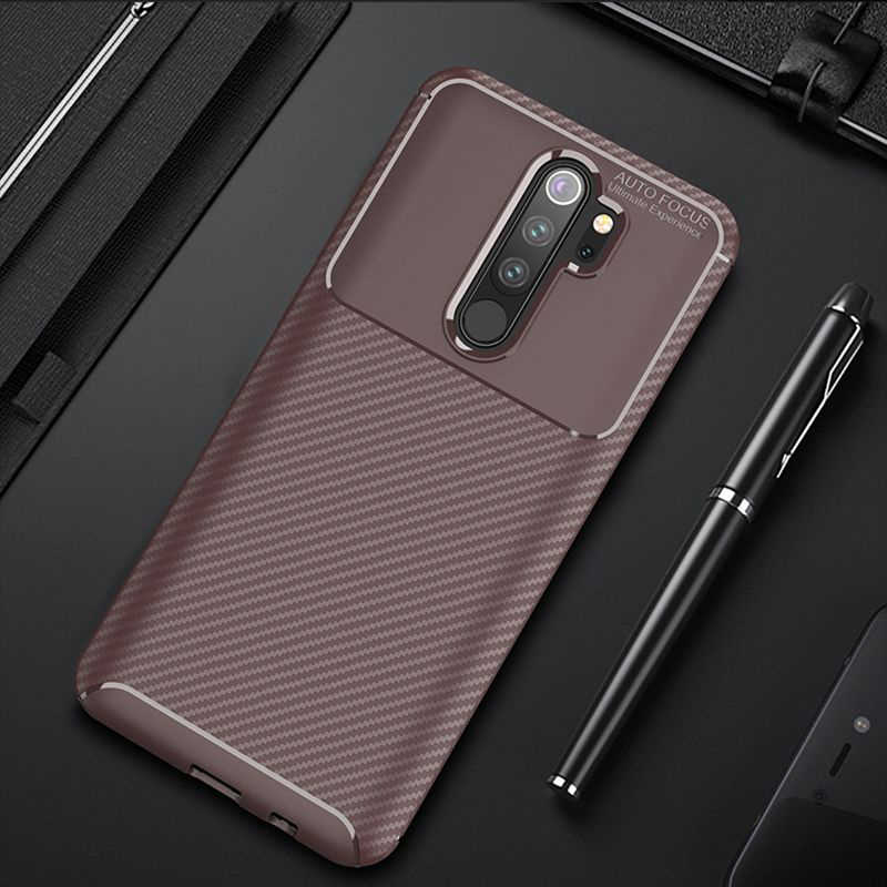 Xiaomi Uyumlu Redmi Note 8 Pro Kılıf Tuhatu Garavel Silikon Kapak-Kahverengi