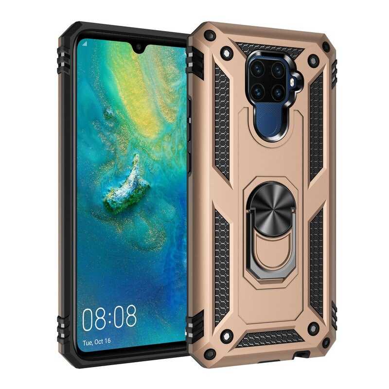 Huawei Uyumlu Mate 30 Lite Kılıf Tuhatu Tank Kapak-Gold