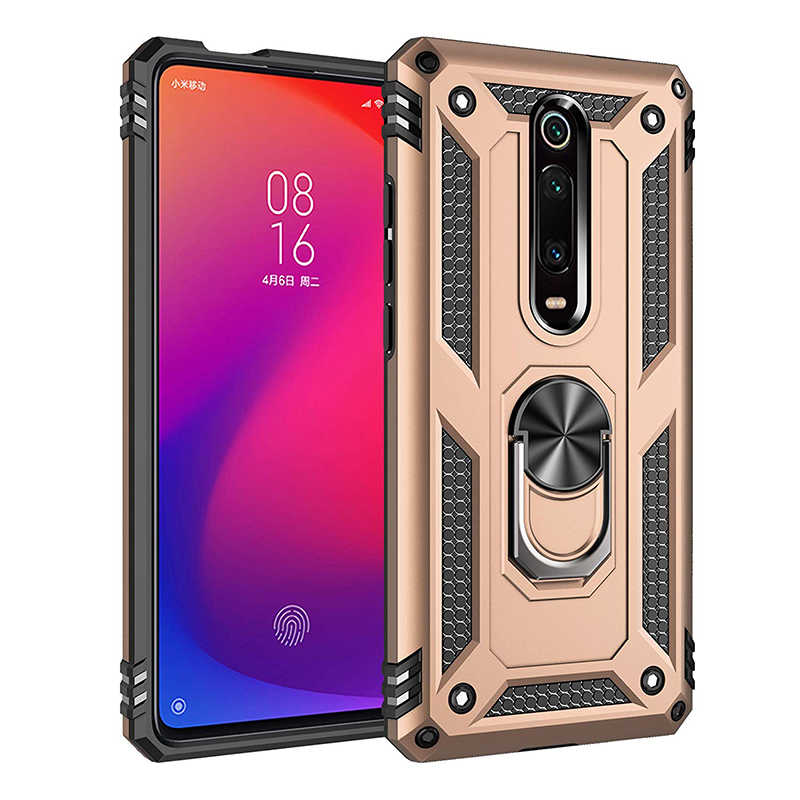 Xiaomi Uyumlu Mi 9T Kılıf Tuhatu Tank Kapak-Gold