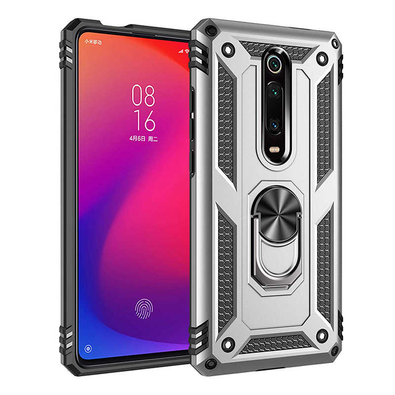 Xiaomi Uyumlu Mi 9T Kılıf Tuhatu Tank Kapak-Gri