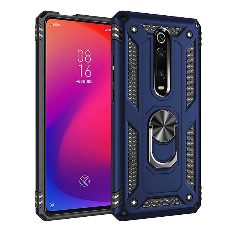 Xiaomi Uyumlu Mi 9T Kılıf Tuhatu Tank Kapak-Mavi