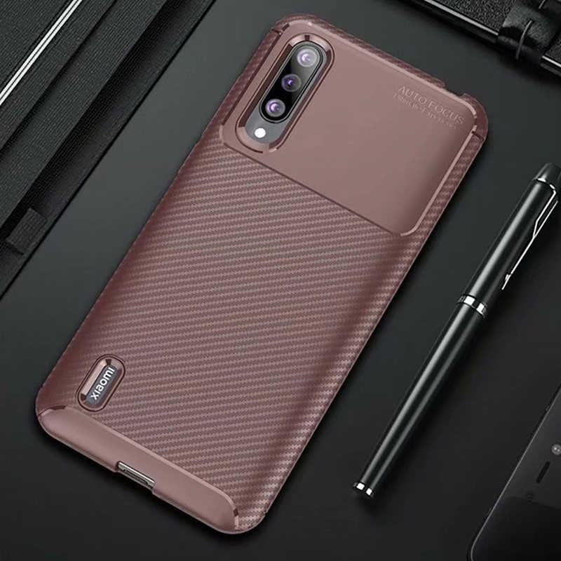 Xiaomi Uyumlu Mi 9 Lite Kılıf Tuhatu Garavel Silikon Kapak-Kahverengi