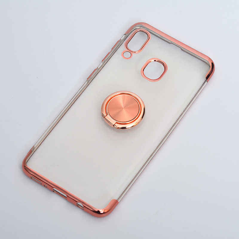 Galaxy Uyumlu A20 Kılıf Tuhatu Gess Silikon-Rose gold