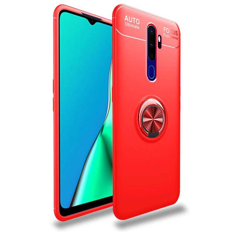 Oppo A9 2020 Kılıf Tuhatu Ravel Silikon Kapak-Kırmızı