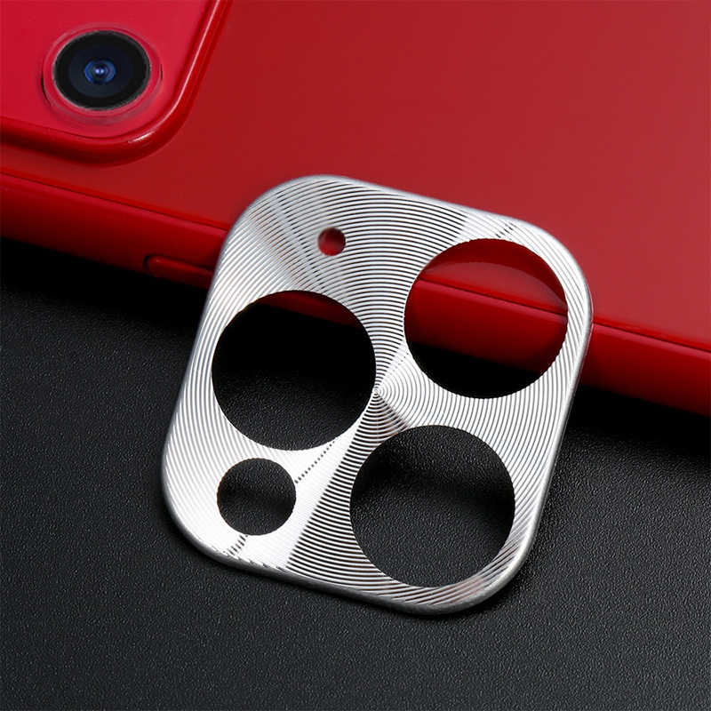 iPhone Uyumlu 11 Pro Tuhatu Metal Kamera Koruyucu-Gri