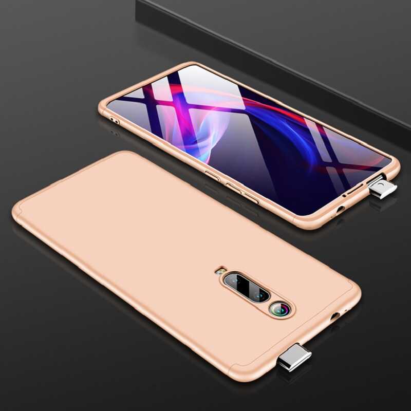 Xiaomi Uyumlu Mi 9T Kılıf Tuhatu Ays Kapak-Gold