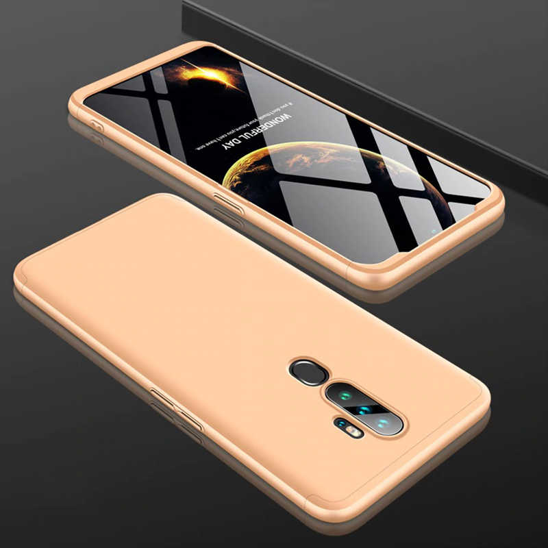 Oppo A9 2020 Kılıf Tuhatu Ays Kapak-Gold