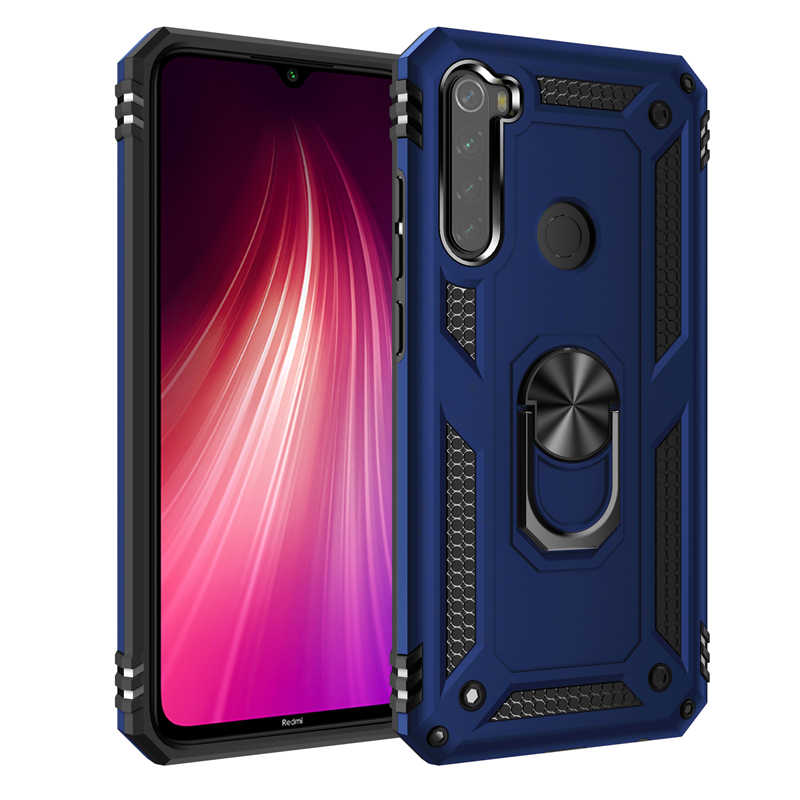 Xiaomi Uyumlu Redmi Note 8 Kılıf Tuhatu Tank Kapak-Mavi