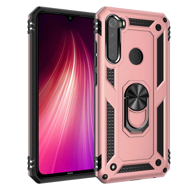 Xiaomi Uyumlu Redmi Note 8 Kılıf Tuhatu Tank Kapak-Rose gold