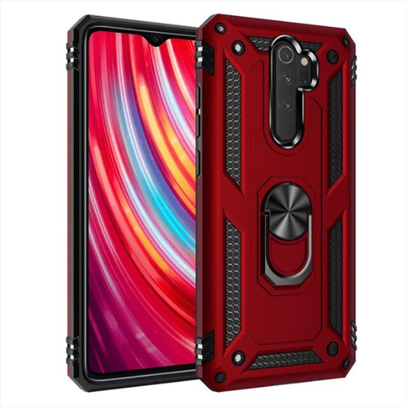 Xiaomi Uyumlu Redmi Note 8 Pro Kılıf Tuhatu Tank Kapak-Kırmızı