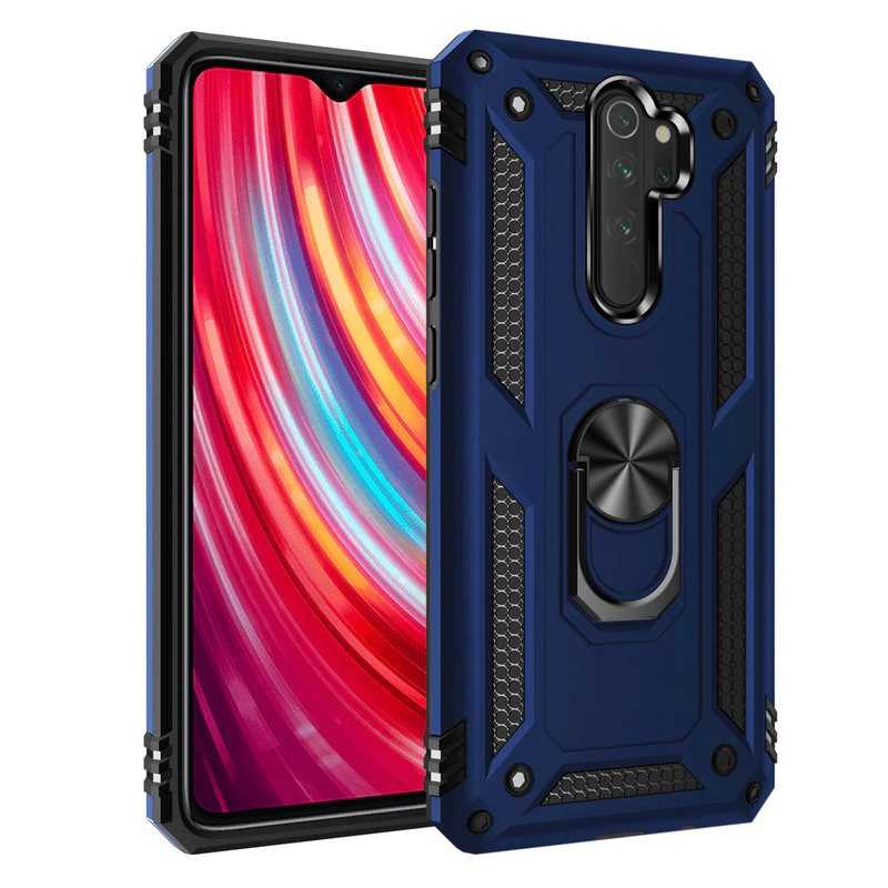 Xiaomi Uyumlu Redmi Note 8 Pro Kılıf Tuhatu Tank Kapak-Mavi