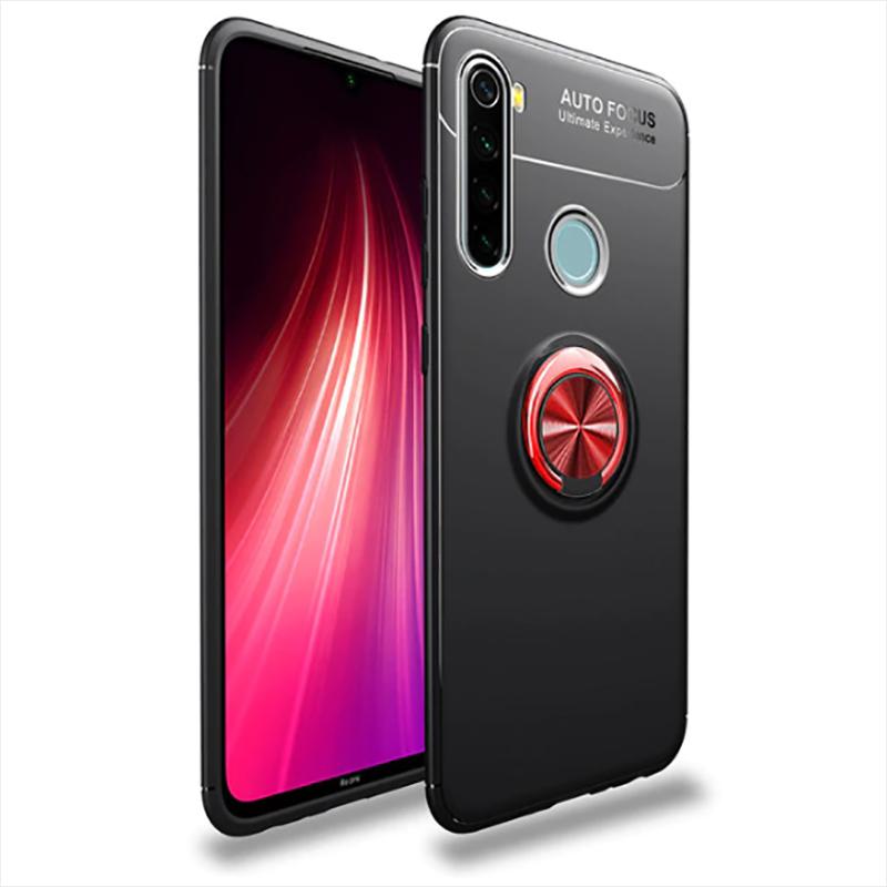 Xiaomi Uyumlu Redmi Note 8T Kılıf Tuhatu Ravel Silikon Kapak-Siyah-kırmızı