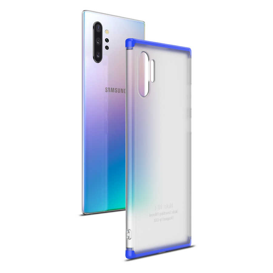 Galaxy Uyumlu Note 10 Plus Kılıf Tuhatu Nili Kapak-Mavi