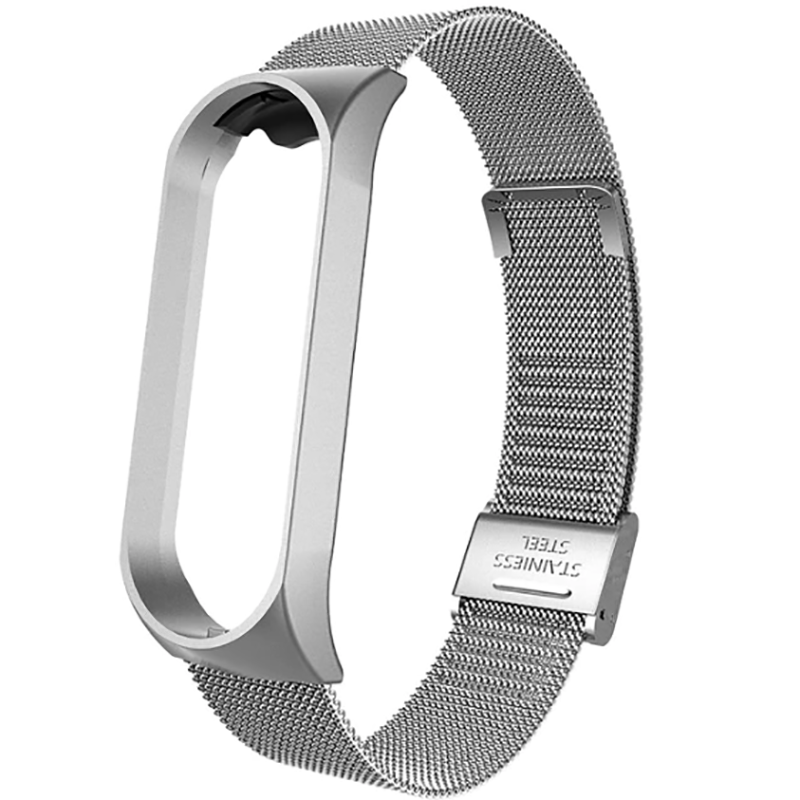 Xiaomi Uyumlu Mi Band 3 KRD-06 Metal Kordon-Gümüş