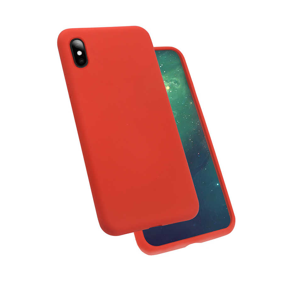 iPhone Uyumlu X Kılıf Tuhatu Silk Silikon-Kırmızı