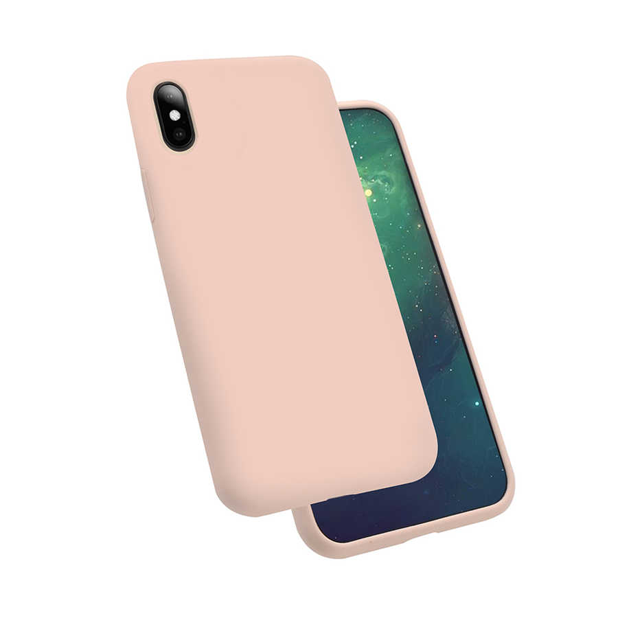 iPhone Uyumlu X Kılıf Tuhatu Silk Silikon-Pembe