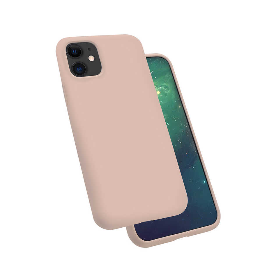 iPhone Uyumlu 11 Kılıf Tuhatu Silk Silikon-Pembe