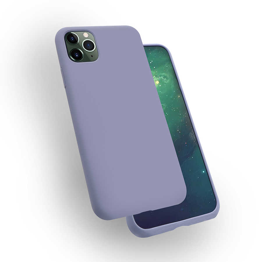 iPhone Uyumlu 11 Pro Max Kılıf Tuhatu Silk Silikon-Lila