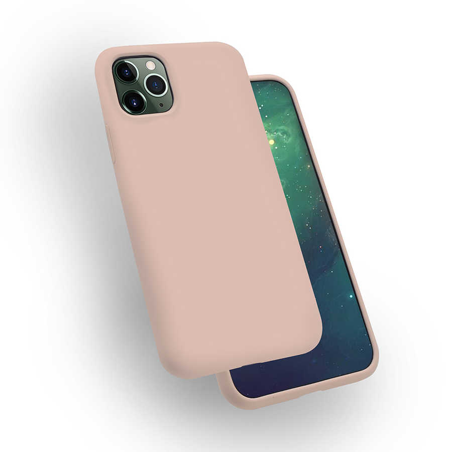 iPhone Uyumlu 11 Pro Max Kılıf Tuhatu Silk Silikon-Pembe