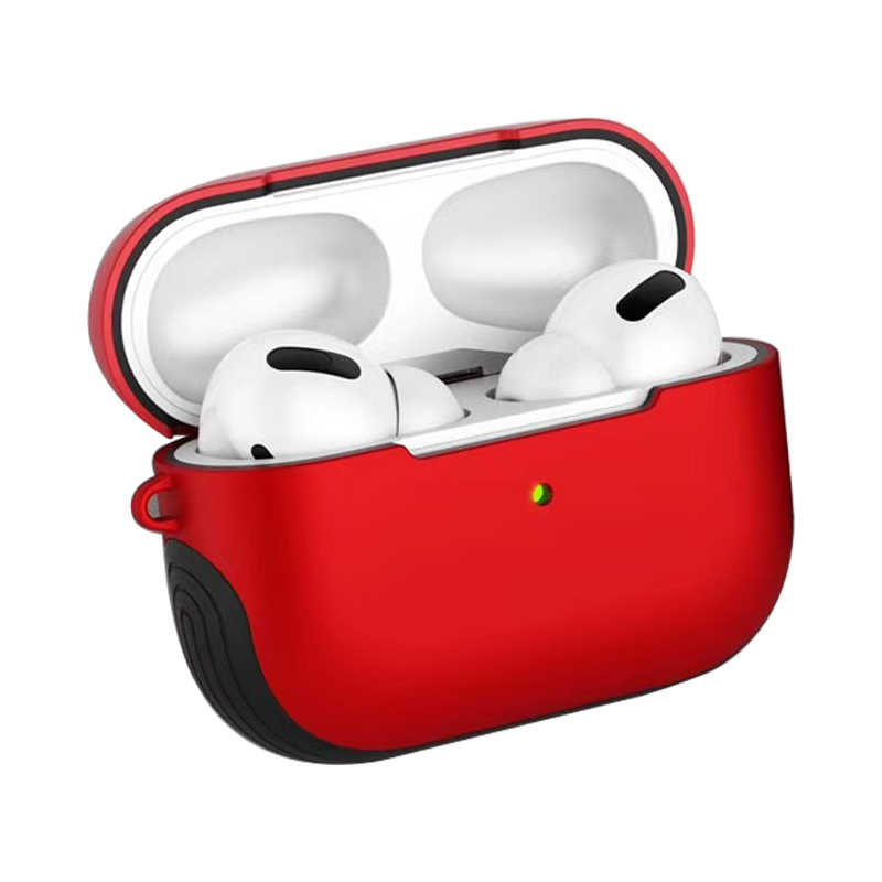 Airpods Uyumlu Pro Kılıf Tuhatu Shockproof Silikon-Kırmızı