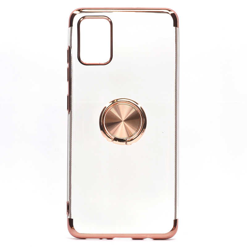 Galaxy Uyumlu A51 Kılıf Tuhatu Gess Silikon-Rose gold