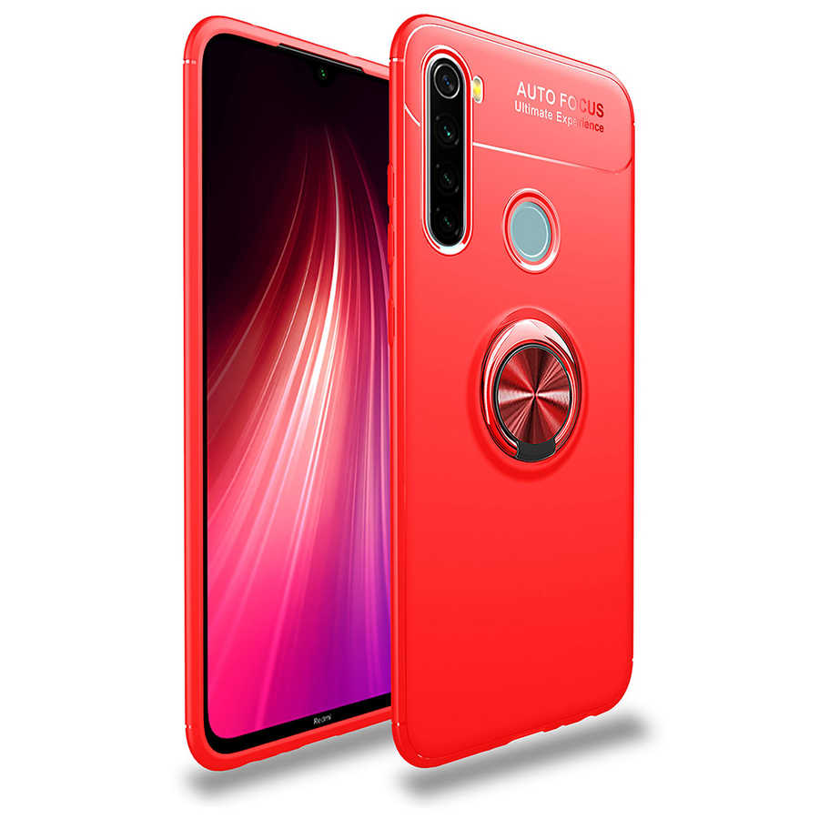 Xiaomi Uyumlu Redmi Note 8 Kılıf Tuhatu Ravel Silikon Kapak-Kırmızı