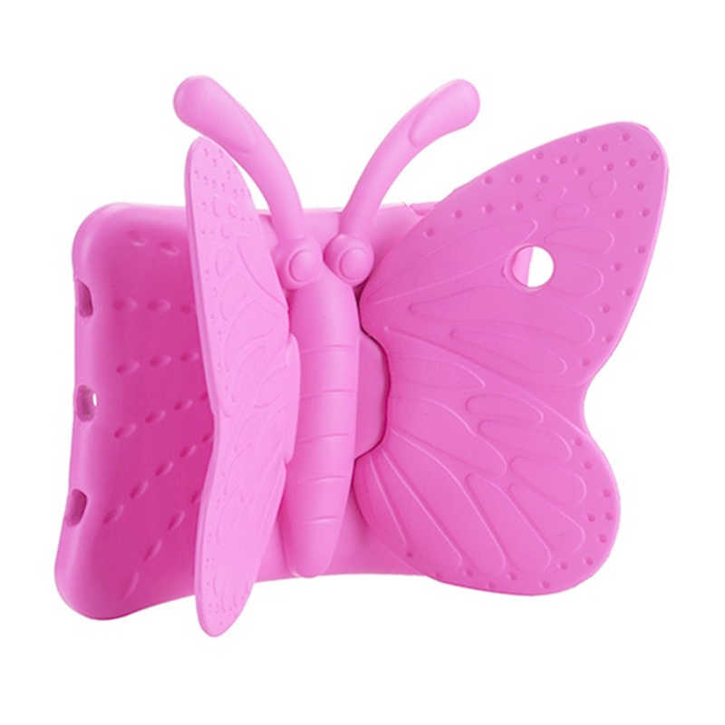 iPad Uyumlu Mini 1 Tuhatu Butterfly Standlı Tablet Kılıf-Pembe