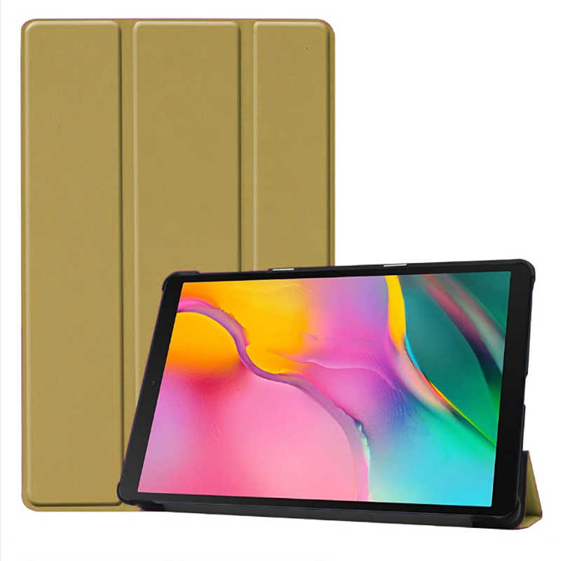 Galaxy Uyumlu Tab A 8.0 (2019) T290 Tuhatu Smart Kapak Standlı 1-1 Kılıf-Gold