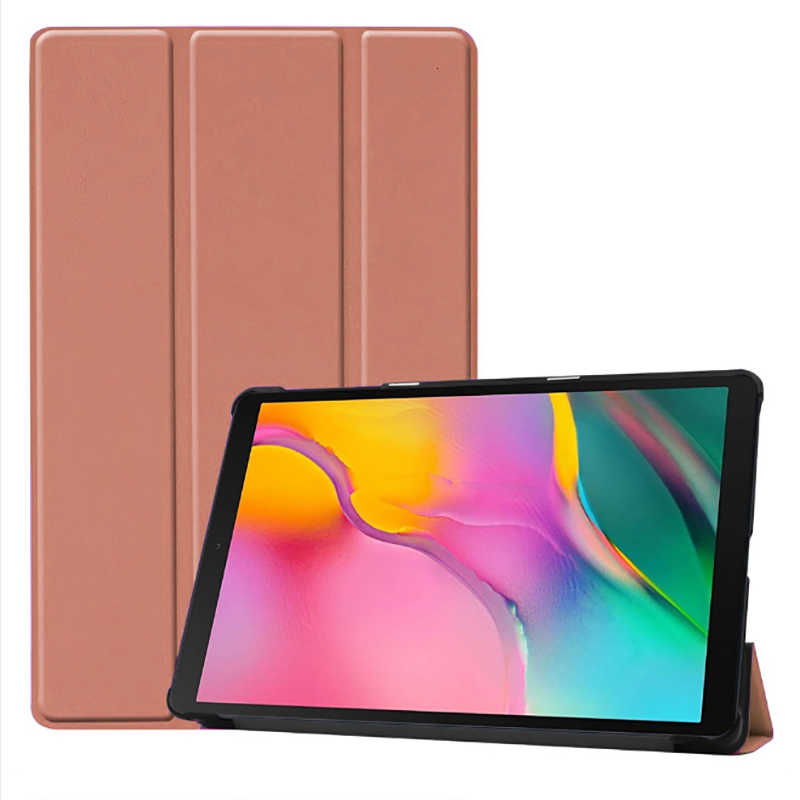 Galaxy Uyumlu Tab A 8.0 (2019) T290 Tuhatu Smart Kapak Standlı 1-1 Kılıf-Rose gold