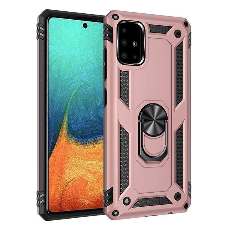 Galaxy Uyumlu A51 Kılıf Tuhatu Tank Kapak-Rose gold