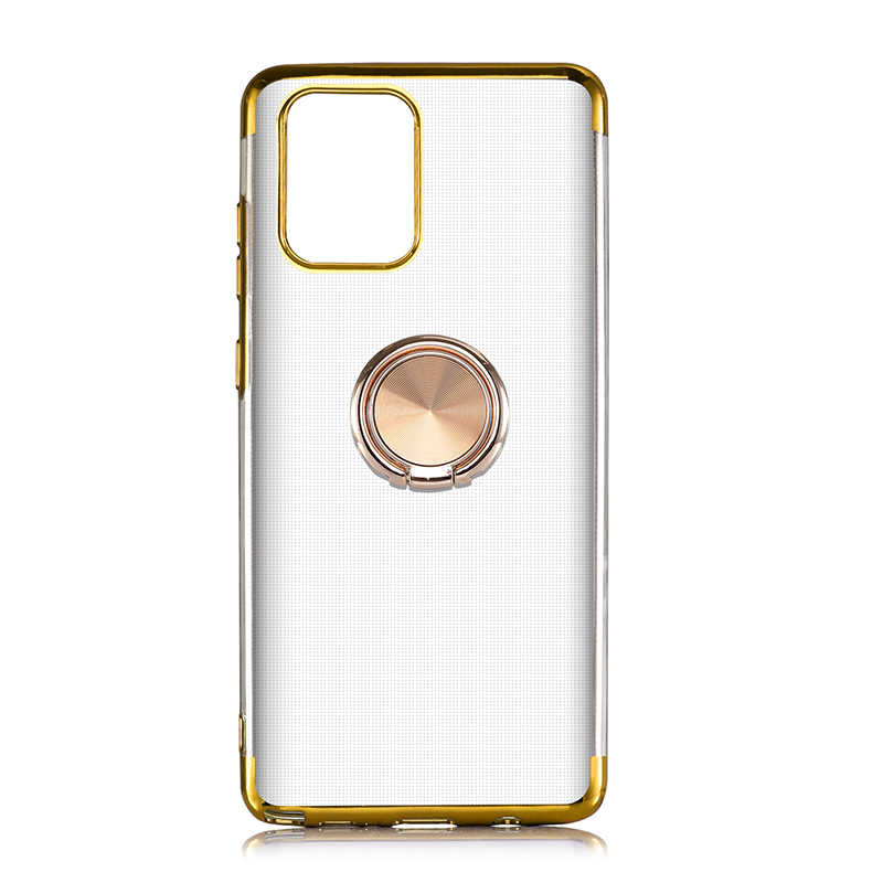 Galaxy Uyumlu A91 (S10 Lite) Kılıf Tuhatu Gess Silikon-Gold