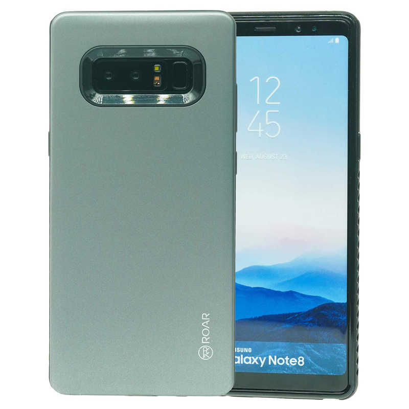 Galaxy Uyumlu Note 8 Kılıf Roar Rico Hybrid Kapak-Koyu gri