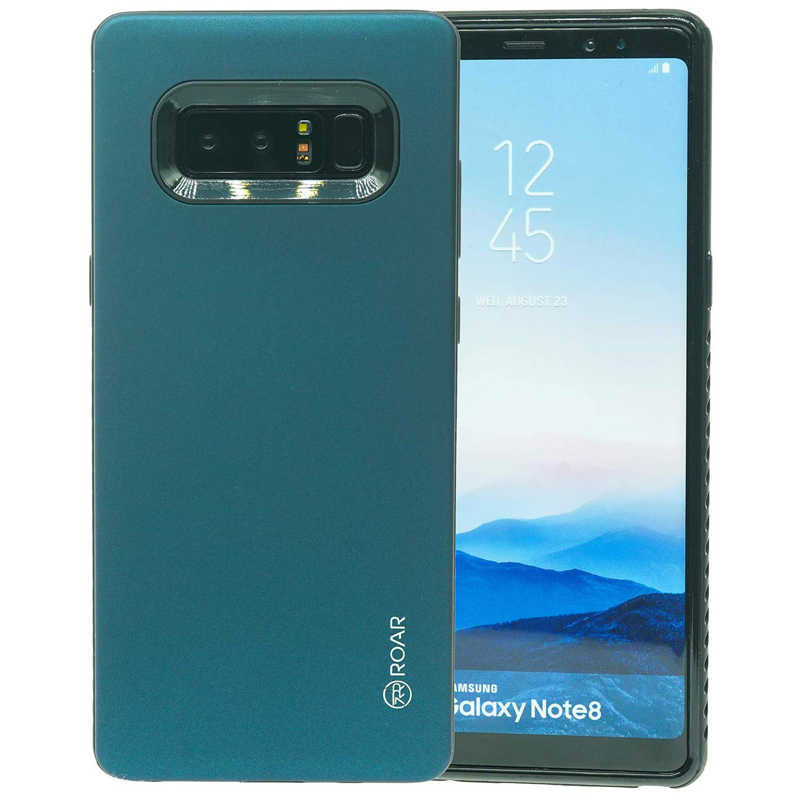 Galaxy Uyumlu Note 8 Kılıf Roar Rico Hybrid Kapak-Petrol mavi