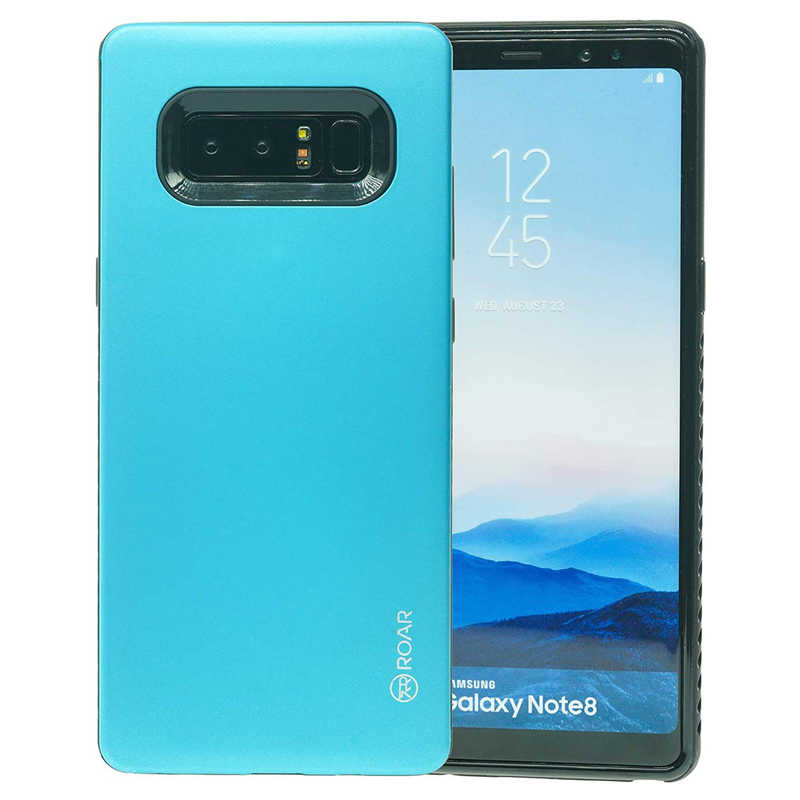 Galaxy Uyumlu Note 8 Kılıf Roar Rico Hybrid Kapak-Turkuaz