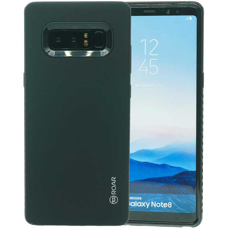 Galaxy Uyumlu Note 8 Kılıf Roar Rico Hybrid Kapak-Siyah