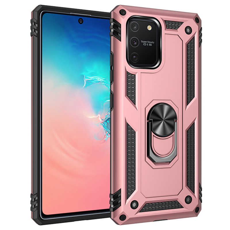 Galaxy Uyumlu A91 (S10 Lite) Kılıf Tuhatu Tank Kapak-Rose gold