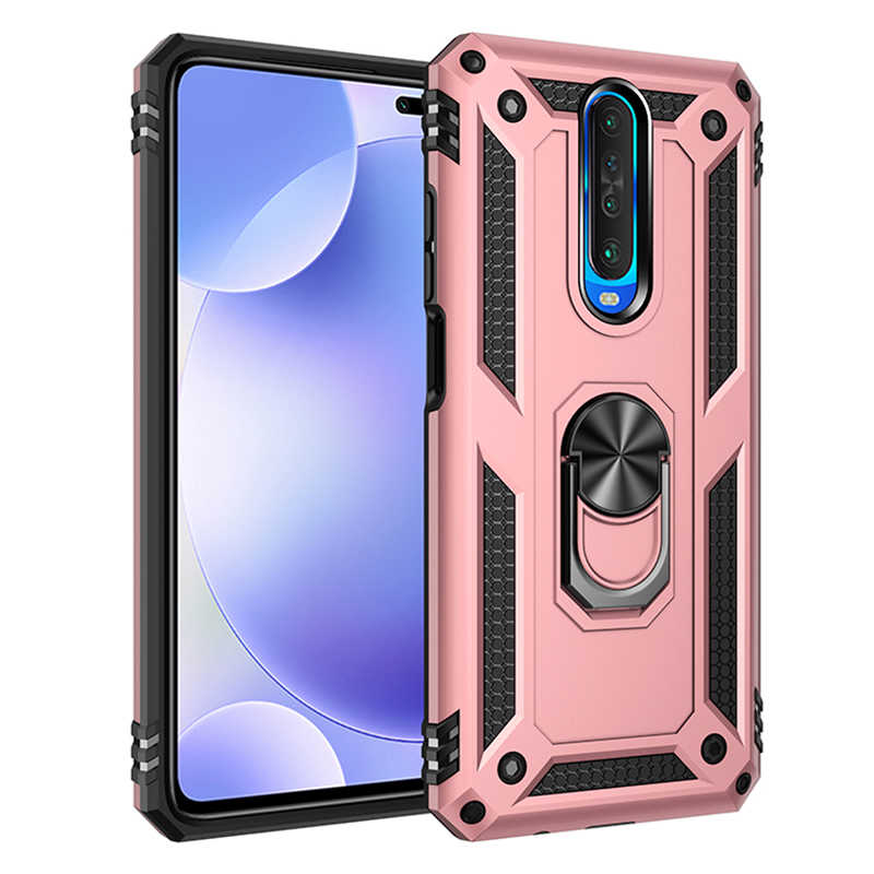 Xiaomi Uyumlu Redmi K30 Kılıf Tuhatu Tank Kapak-Rose gold