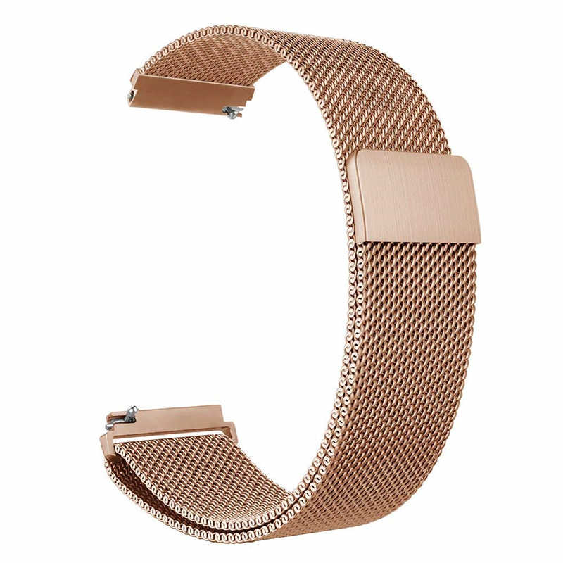 Galaxy Uyumlu Watch 46mm (22mm) Hasna Metal Kordon-Rose gold