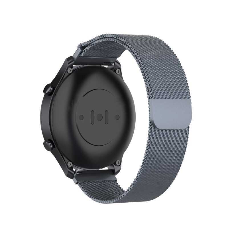 Xiaomi Uyumlu Amazfit Pace Hasna Metal Kordon-Gri