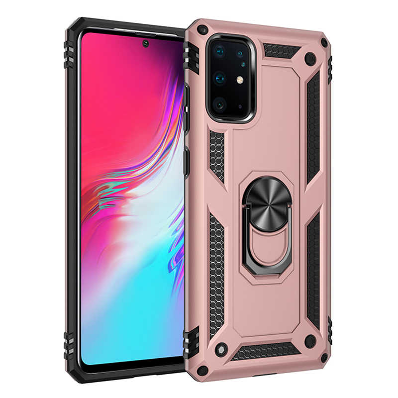 Galaxy Uyumlu S20 Plus Kılıf Tuhatu Tank Kapak-Rose gold