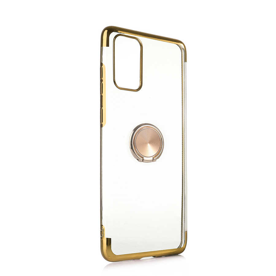 Galaxy Uyumlu S20 Plus Kılıf Tuhatu Gess Silikon-Gold