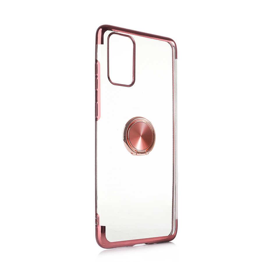 Galaxy Uyumlu S20 Plus Kılıf Tuhatu Gess Silikon-Rose gold