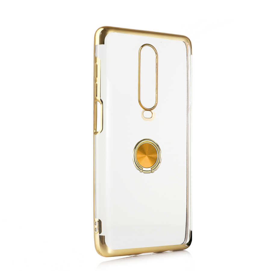 Xiaomi Uyumlu Redmi K30 Kılıf Tuhatu Gess Silikon-Gold