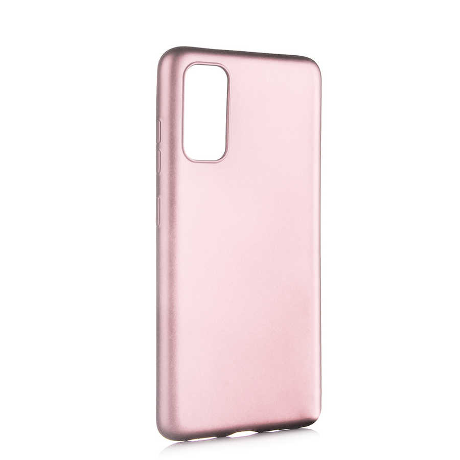 Galaxy Uyumlu S20 Kılıf Tuhatu Marino Silikon Kapak-Rose gold