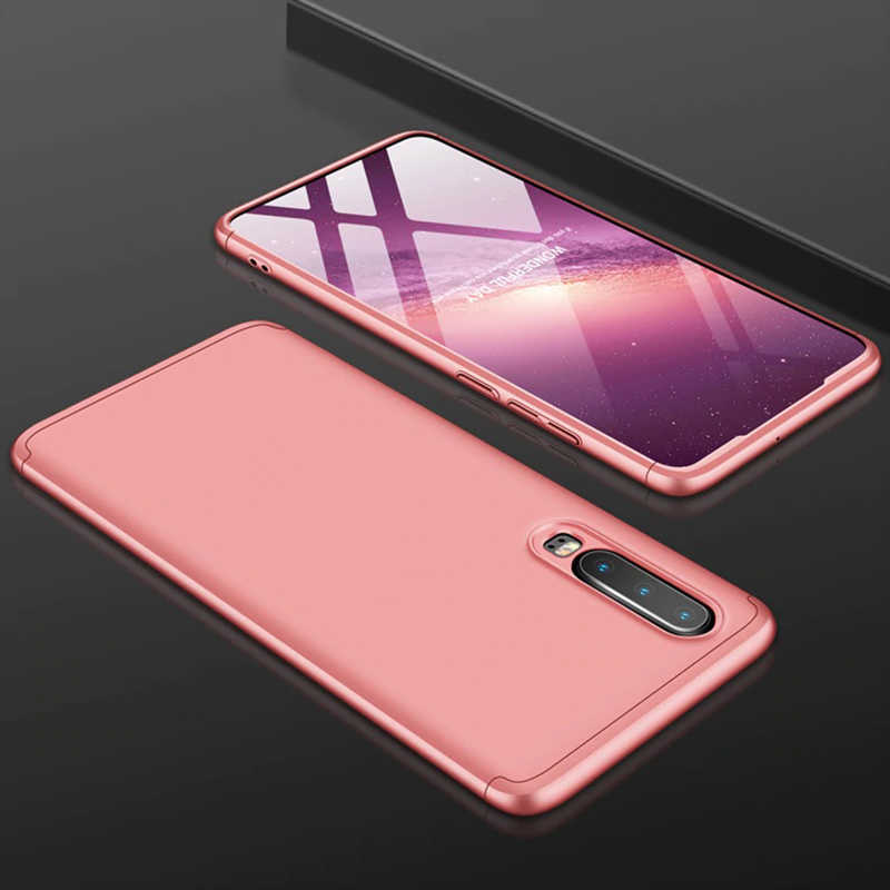 Huawei Uyumlu P30 Kılıf Tuhatu Ays Kapak-Rose gold