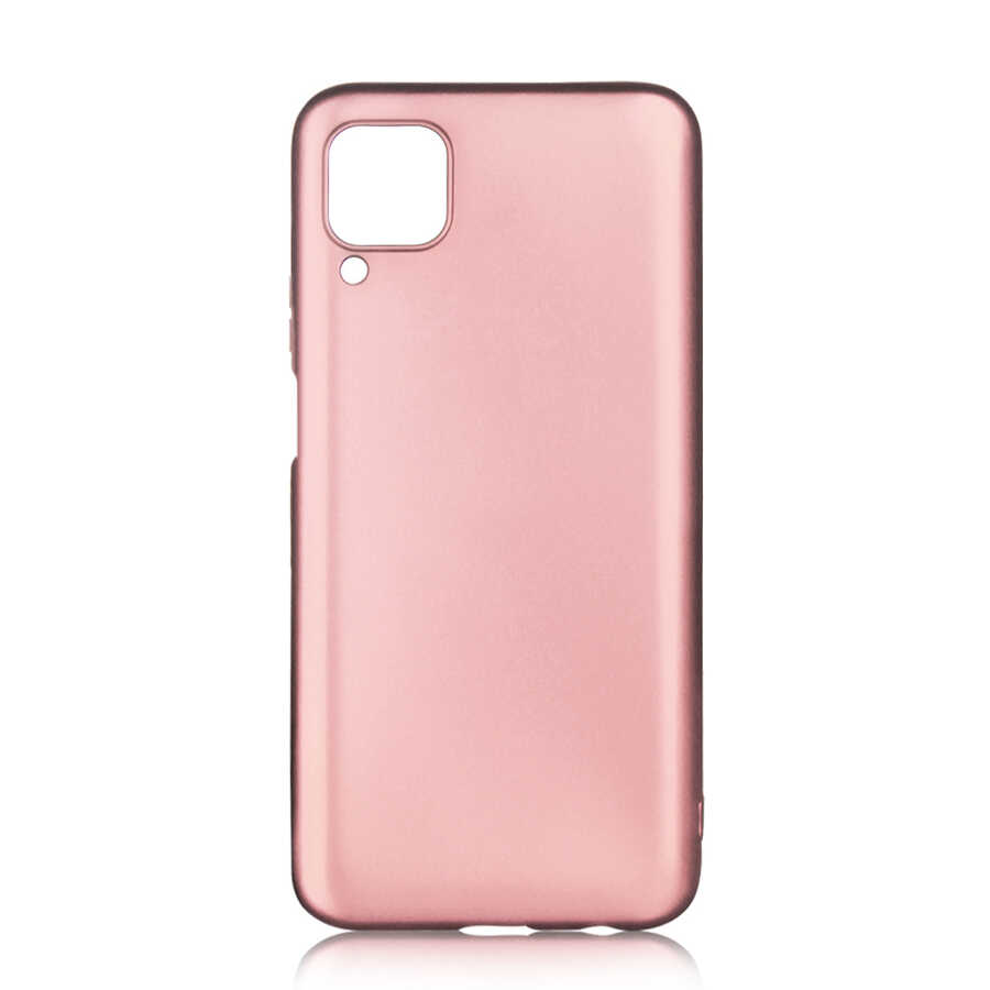 Huawei Uyumlu P40 Lite Kılıf Tuhatu Marino Silikon Kapak-Rose gold