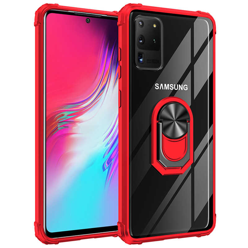 Galaxy Uyumlu S20 Ultra Kılıf Tuhatu Mola Kapak-Kırmızı