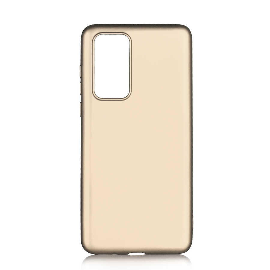 Huawei Uyumlu P40 Kılıf Tuhatu Marino Silikon Kapak-Gold