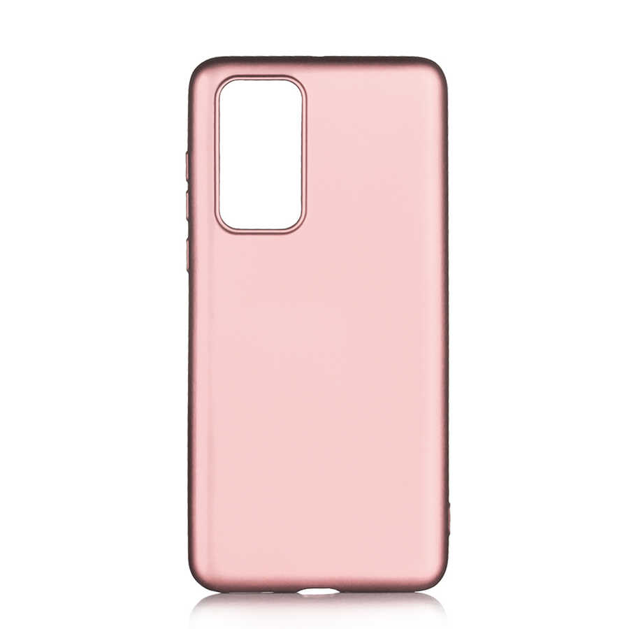 Huawei Uyumlu P40 Kılıf Tuhatu Marino Silikon Kapak-Rose gold